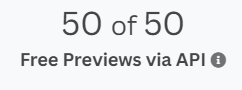 Each month, 50 previews are offered