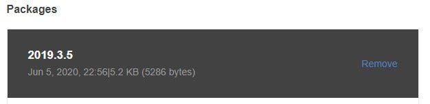 package uploaded to the publisher portal