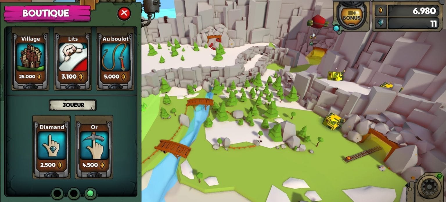 The shop for village upgrades: beds, whips and tap power